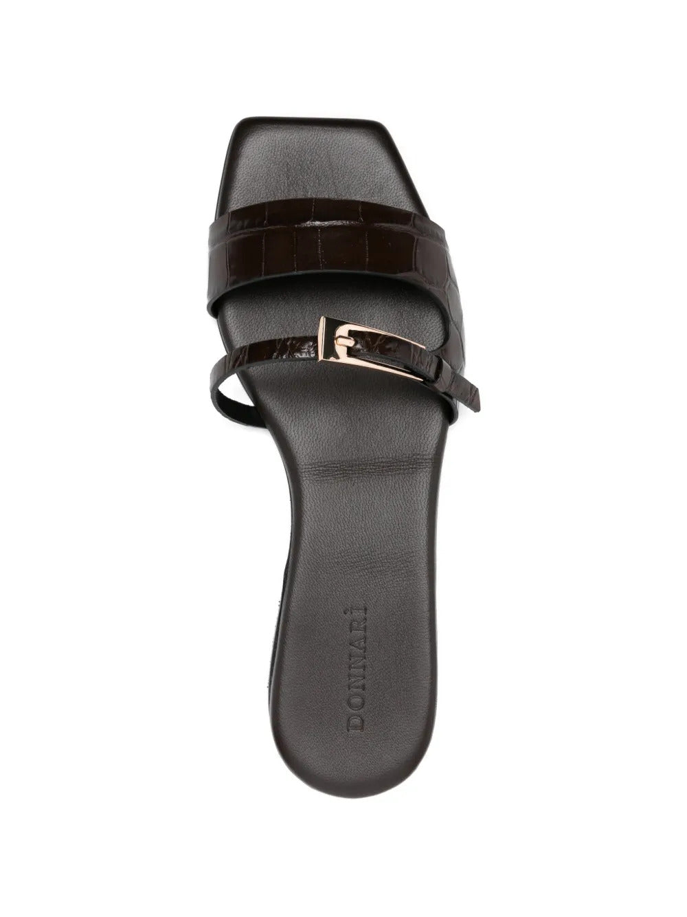 buckle detail leather sandals