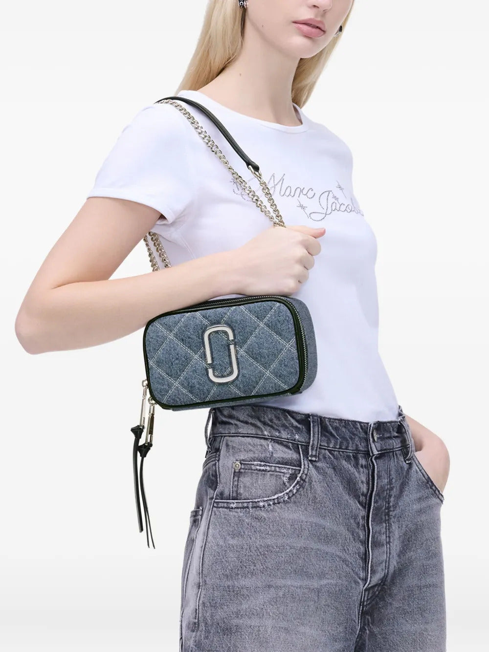 Borsa The Quilted Denim Chain Snapshot