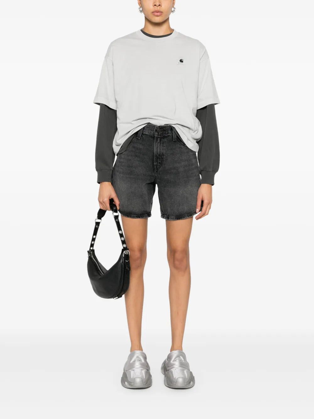 Shorts denim a vita alta