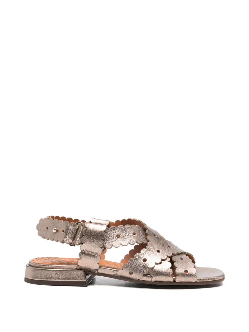 scalloped-hem sandals