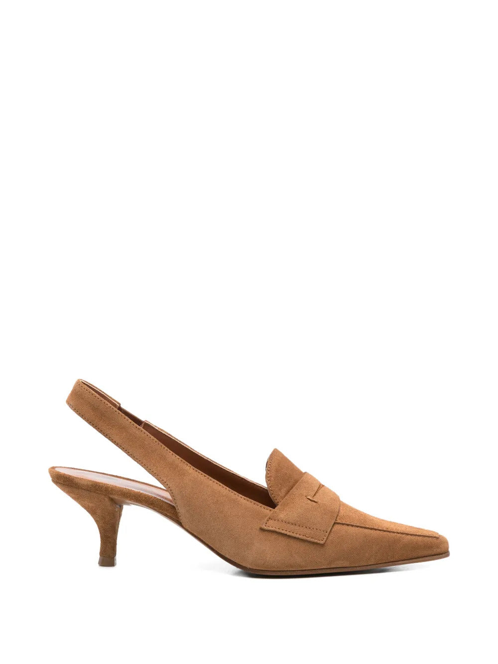 pointed leather pumps