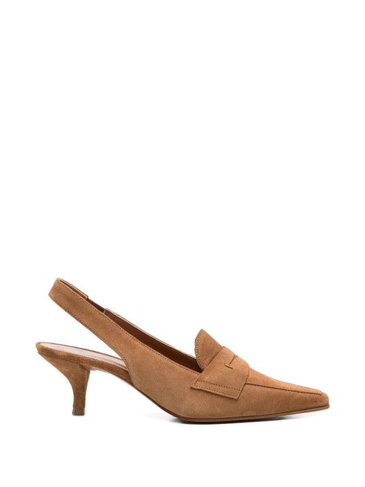 pointed leather pumps