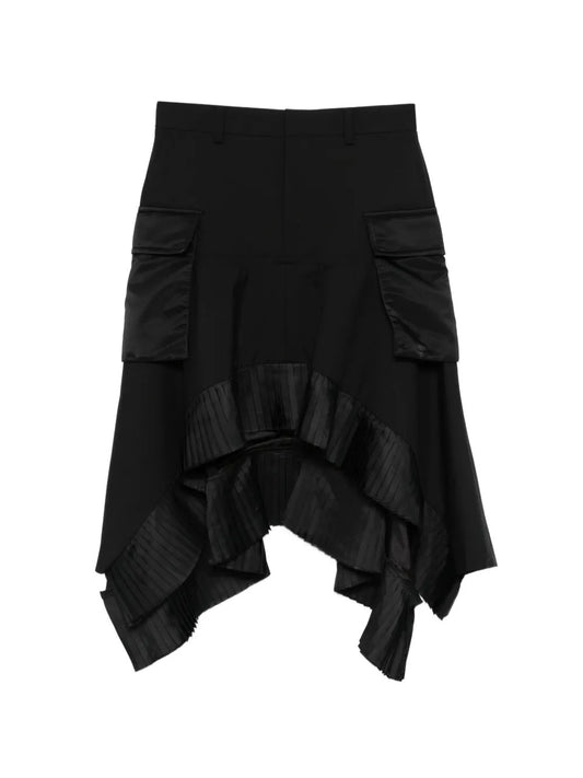 cargo-pocket midi skirt