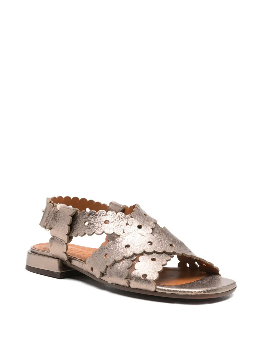 scalloped-hem sandals
