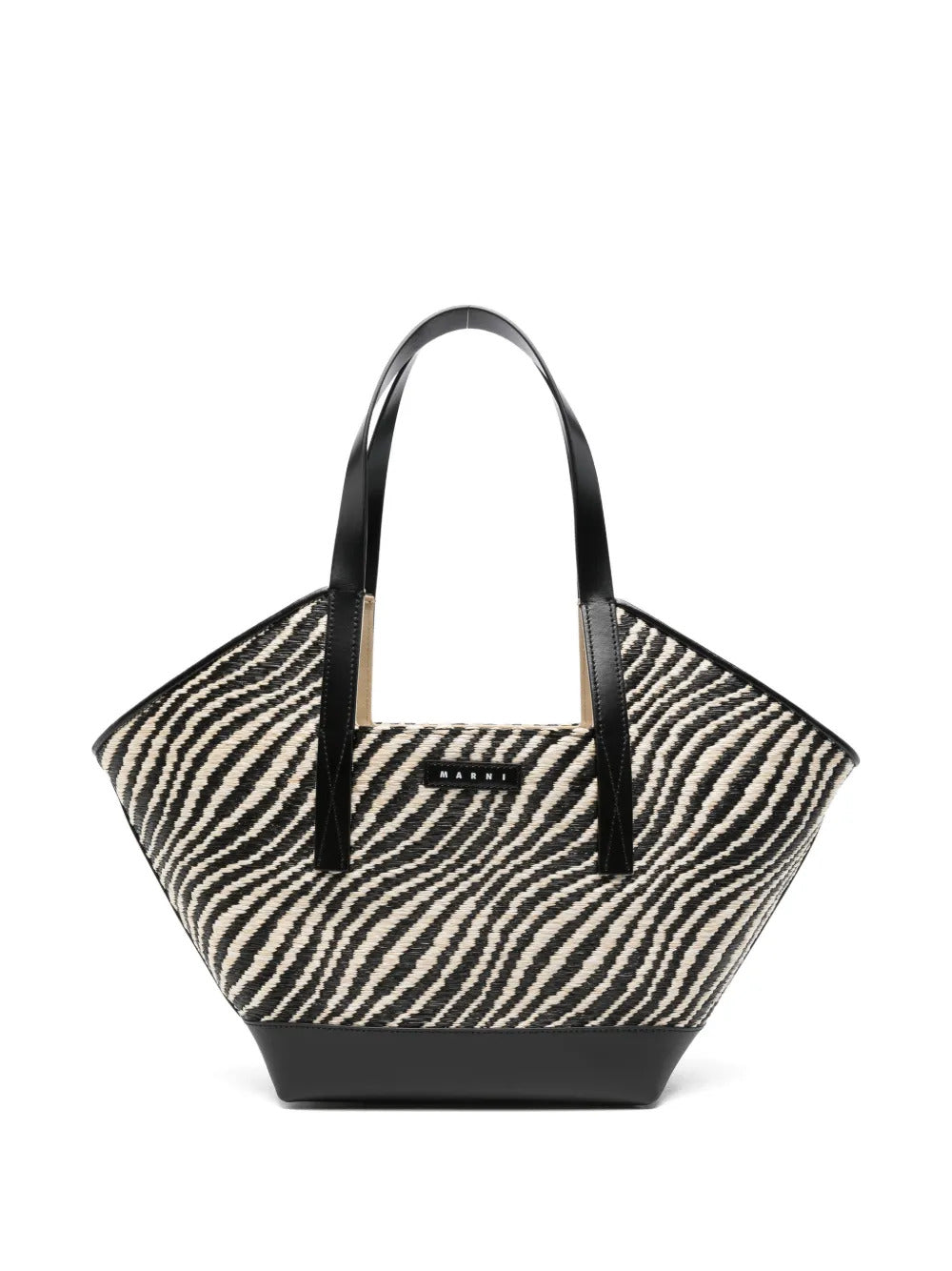 small Waves zebra-stripe tote bag