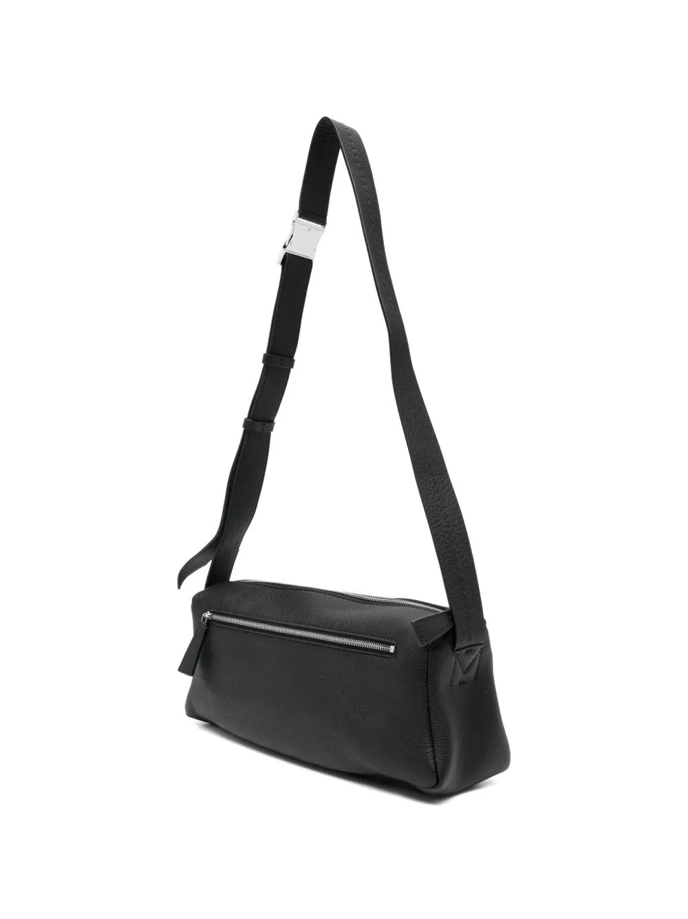 Borsa a spalla in pelle con zip