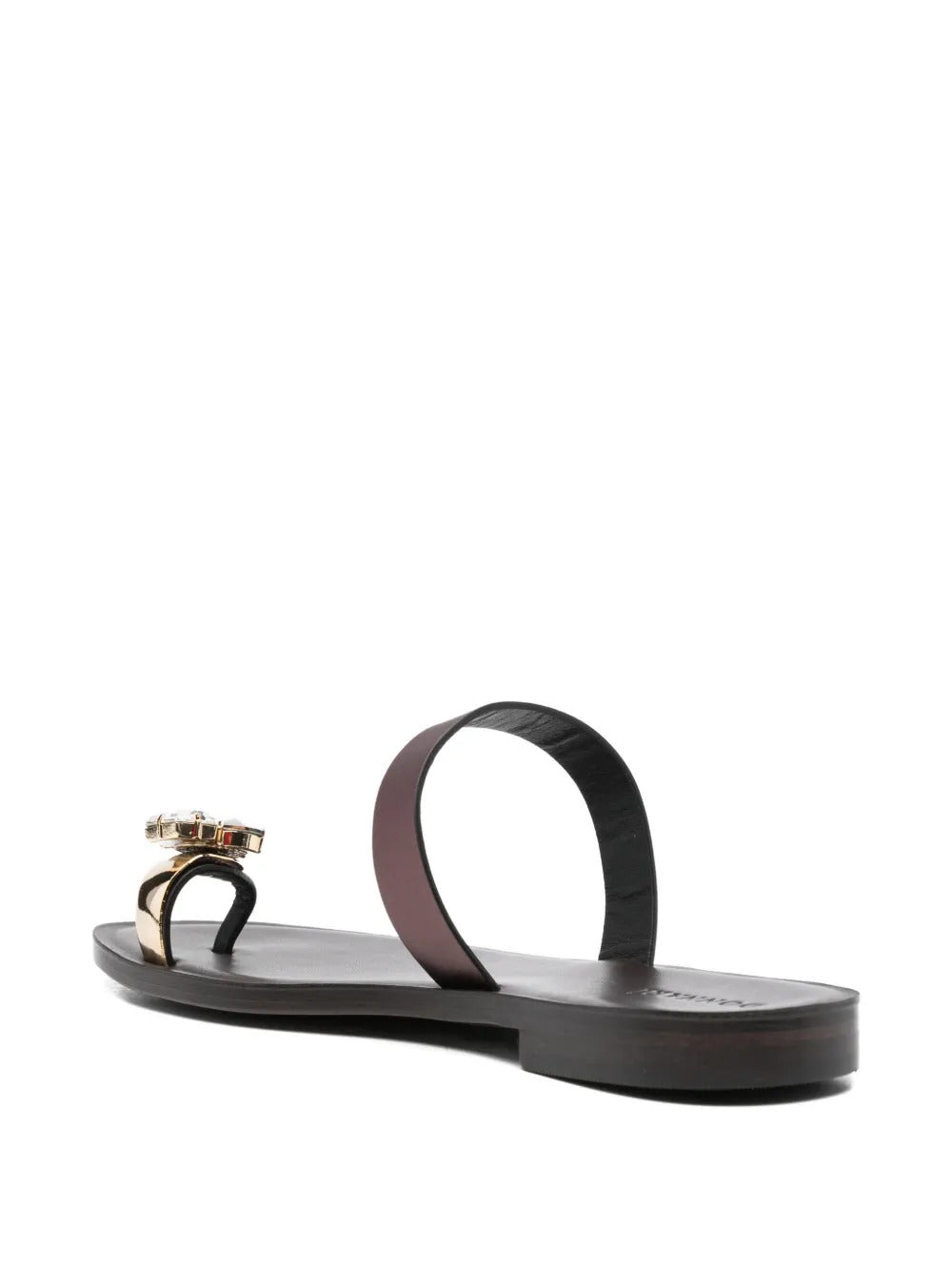 embellished leather sandals