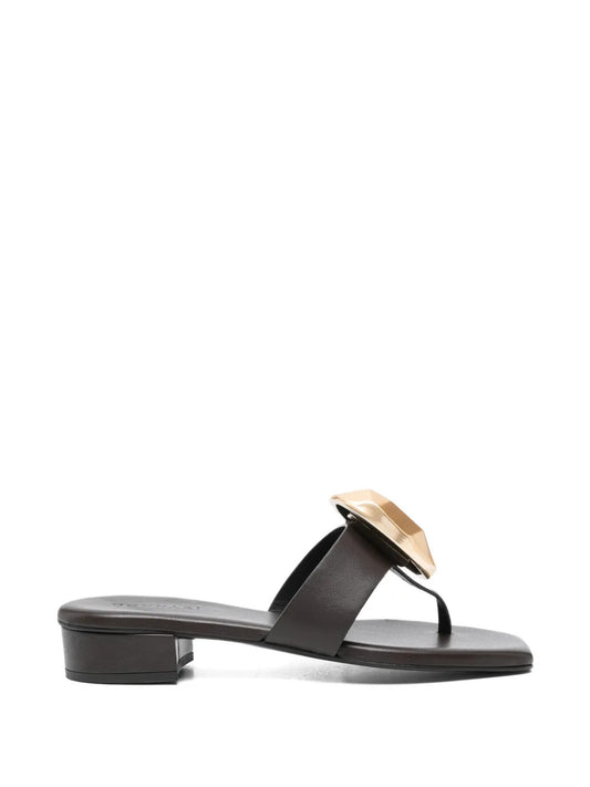 geometric-appliqué sandals