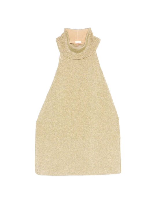 halter-neck sleeveless top