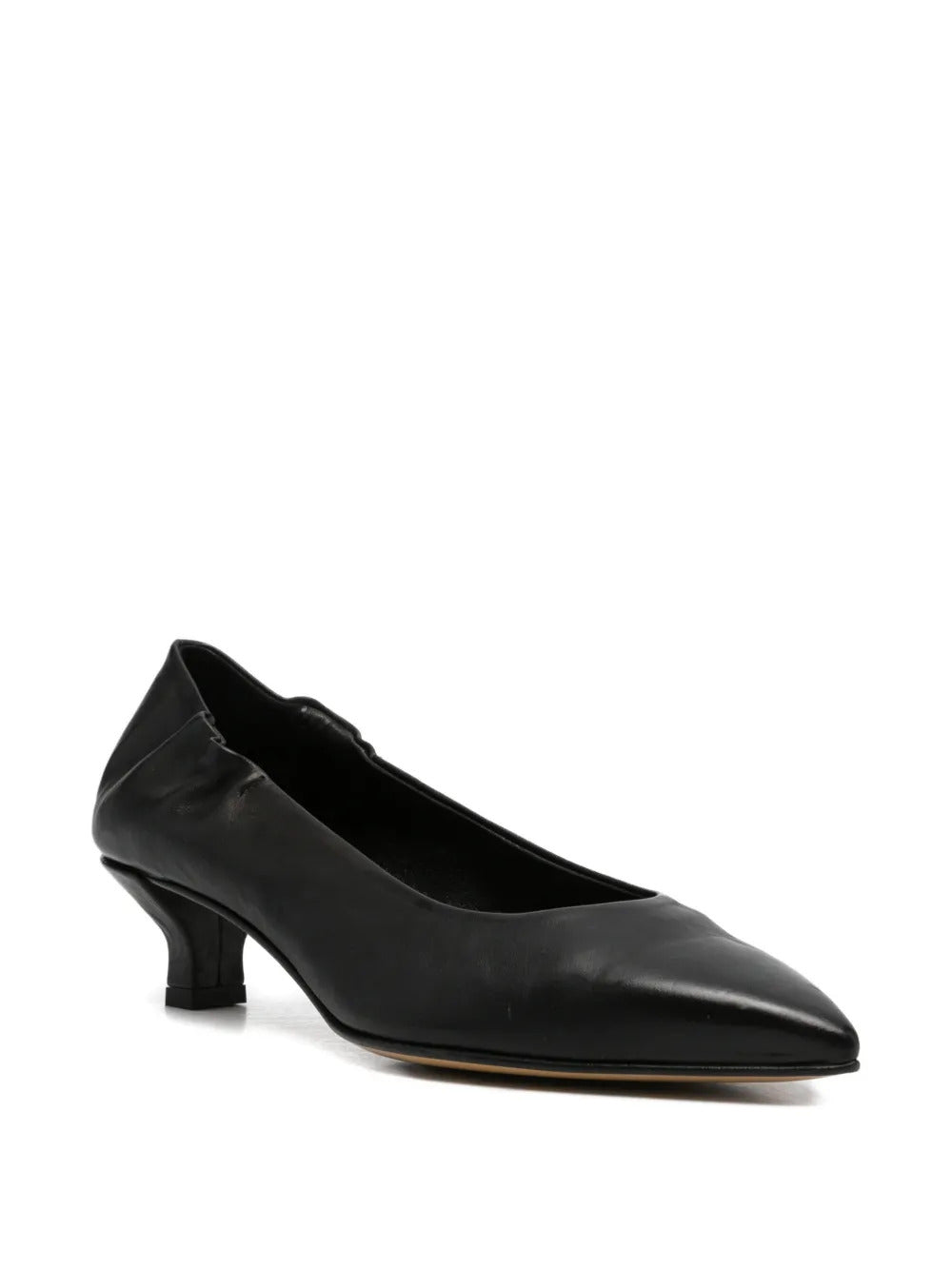 pointed-toe leather pumps