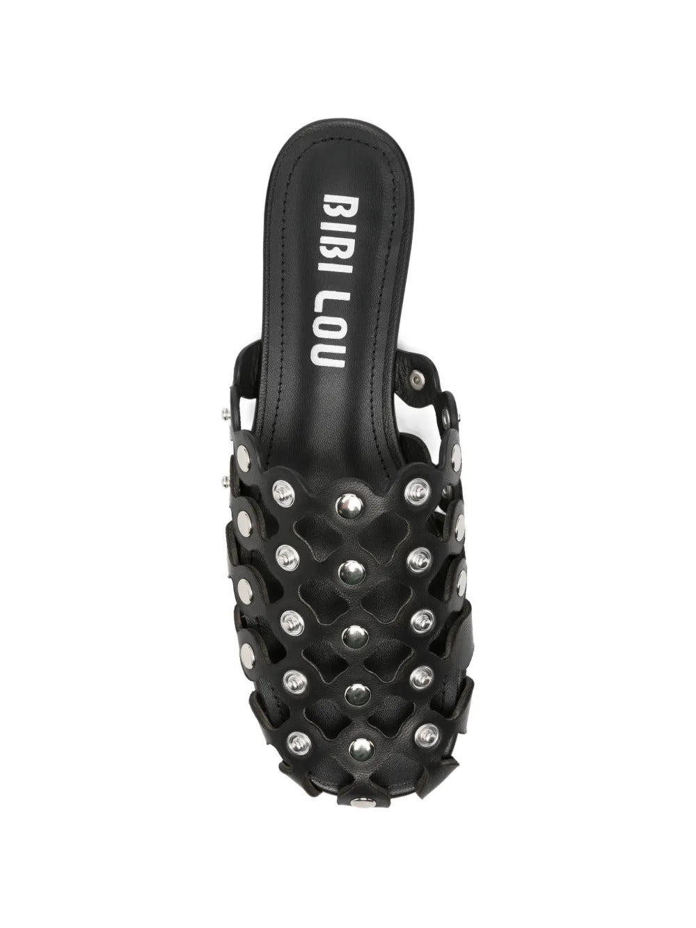 embellished leather slippers