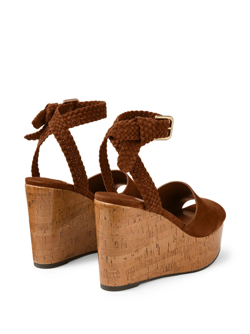 suede wedge-heel sandals