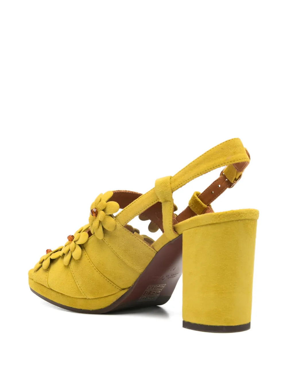 flower perli leather sandals