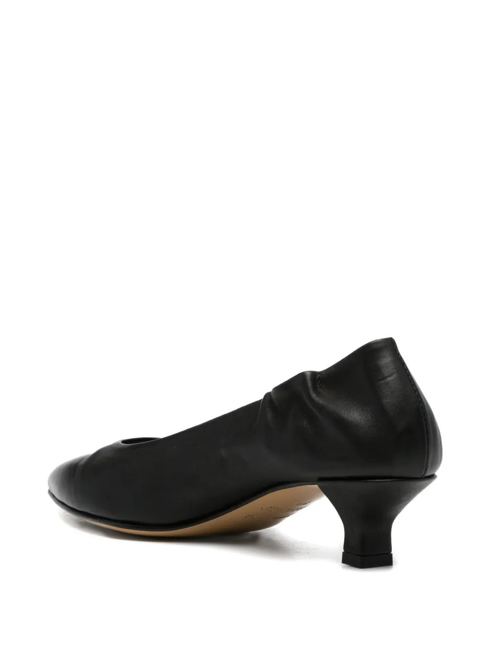 pointed-toe leather pumps