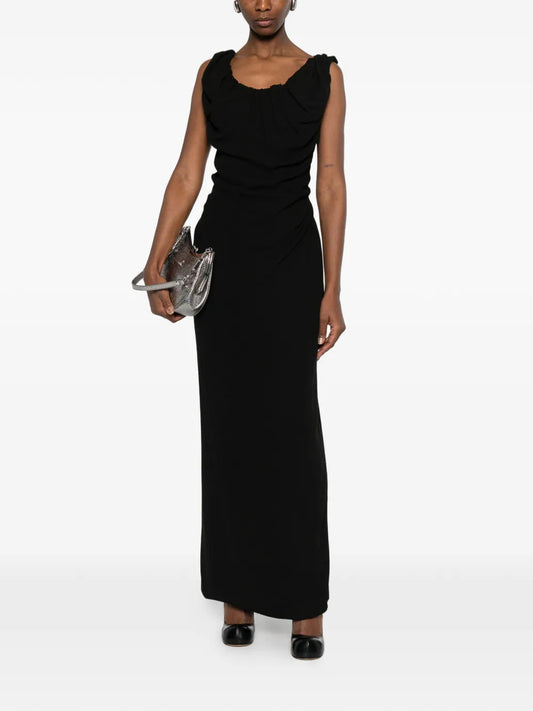 Ginnie Amber draped maxi dress