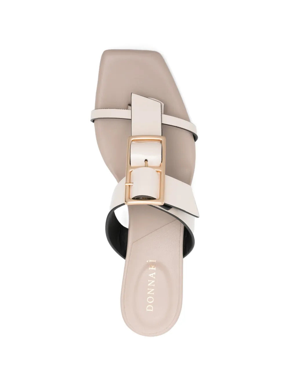 beige leather sandals