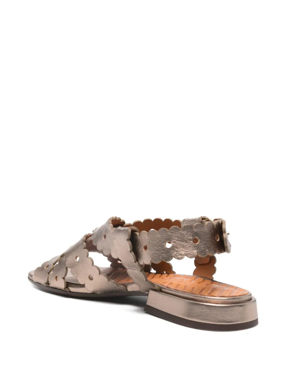 scalloped-hem sandals