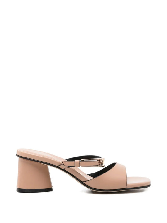 buckle-strap leather sandals