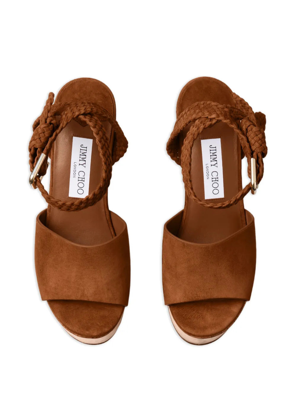 suede wedge-heel sandals