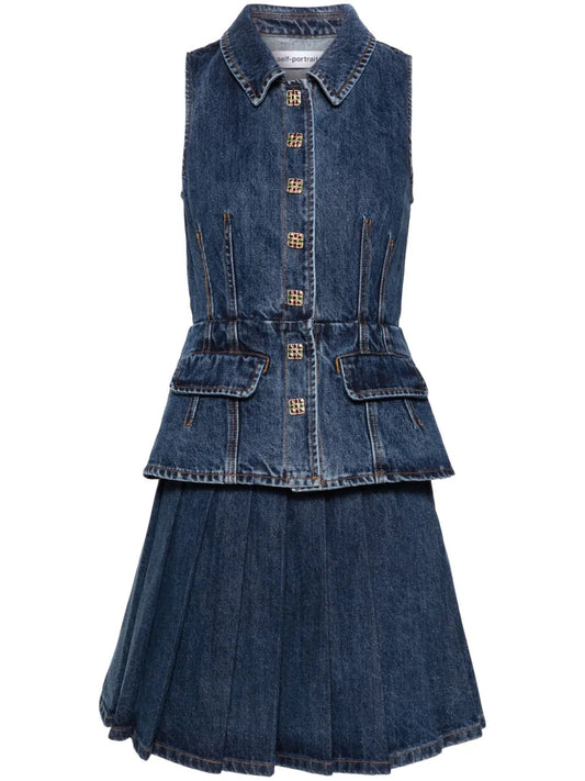 Chemisier denim con pieghe
