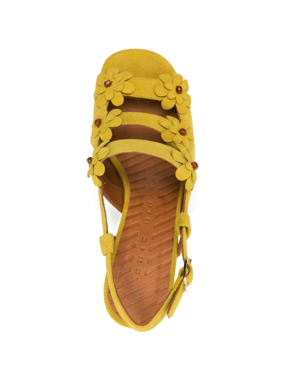 flower perli leather sandals