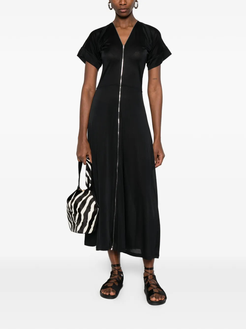 Abito midi con scollo a V