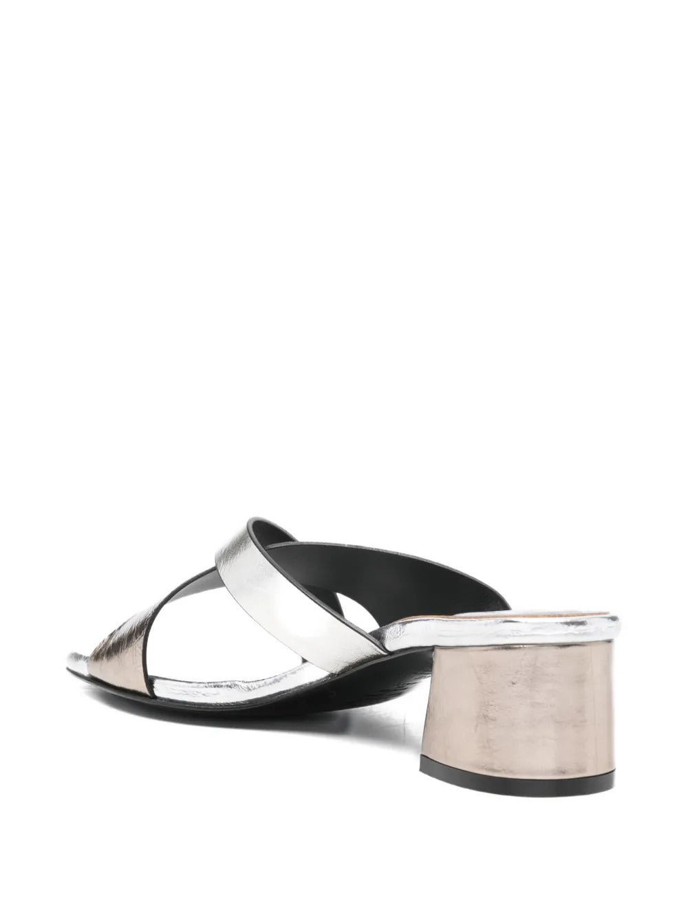 crossover-strap leather sandals