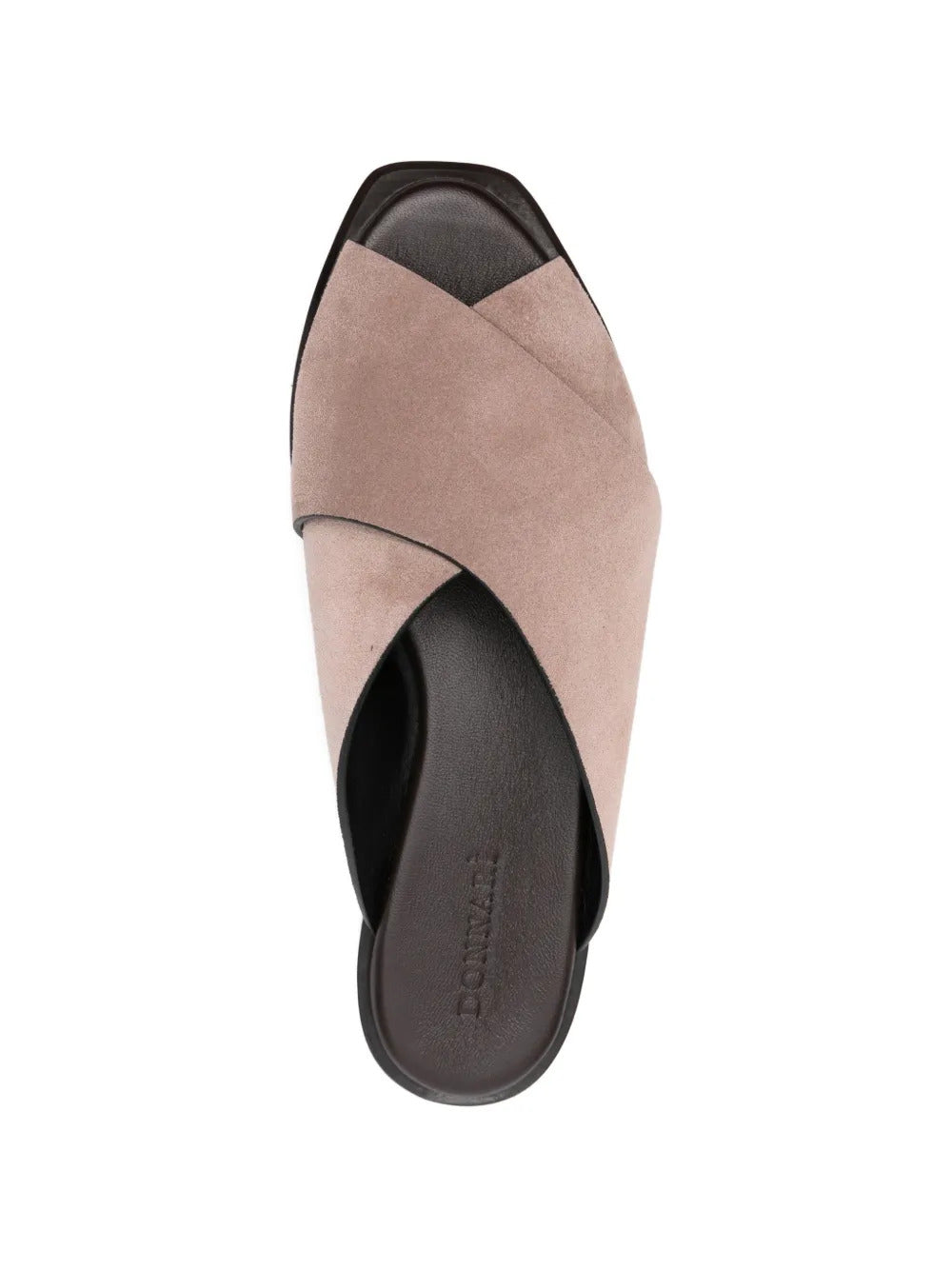 crossover leather sandals