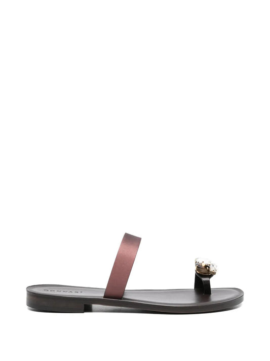 embellished leather sandals