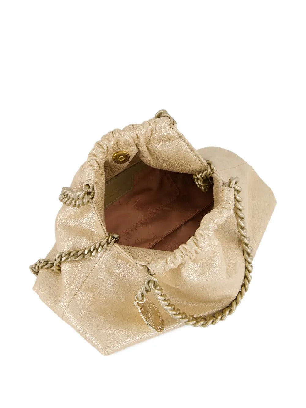 Borsa a spalla Falabella mini con coulisse e catena