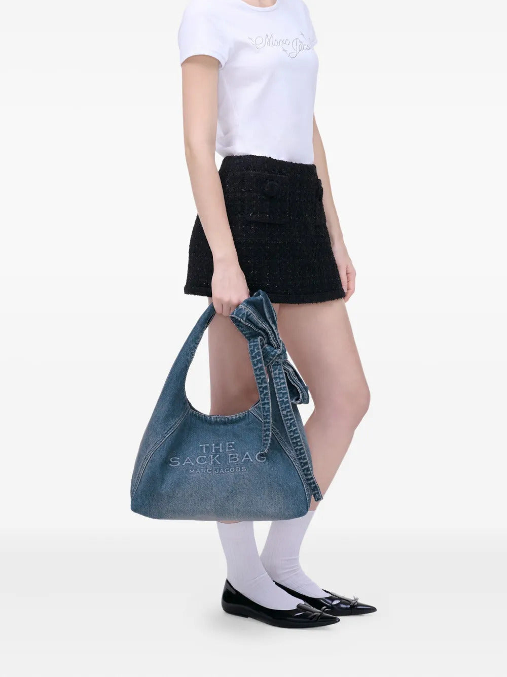 Borsa The Bow Denim Sack