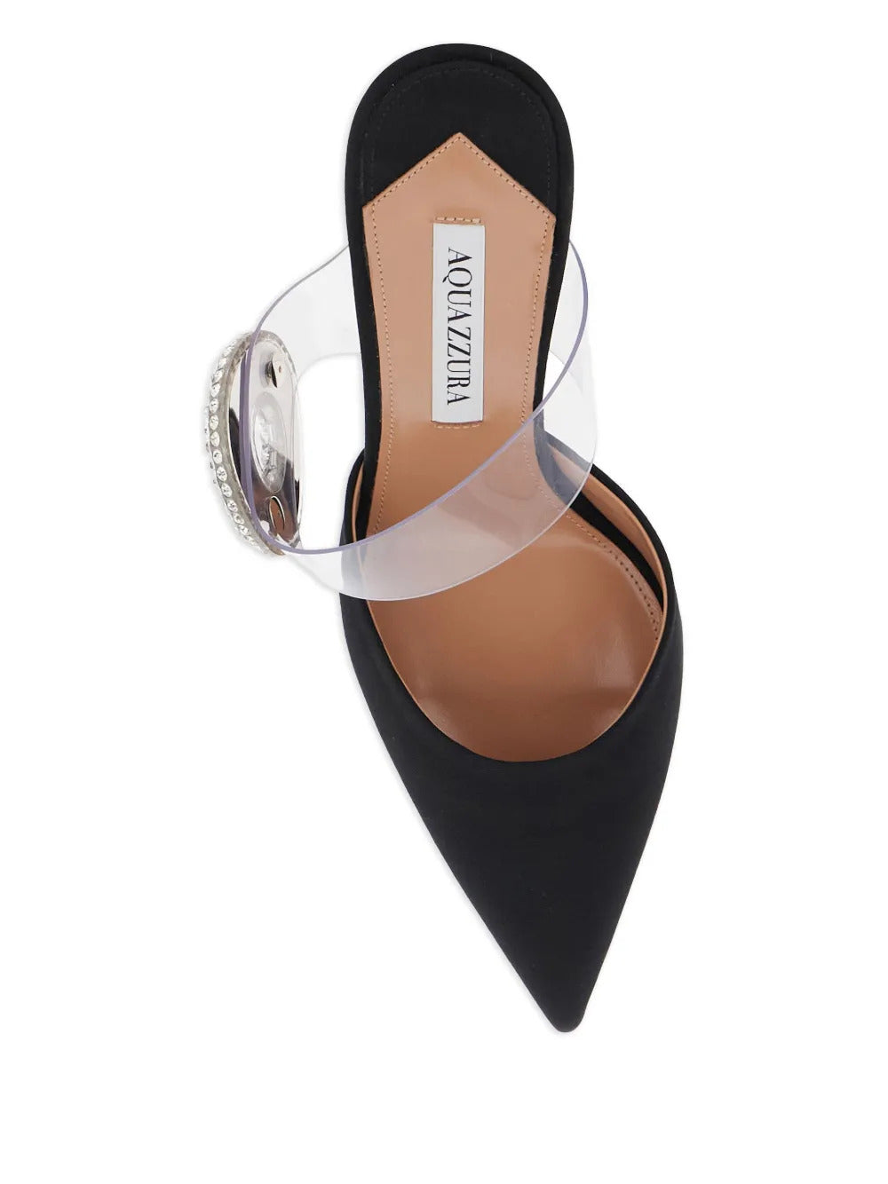 75mm Crystal Hoop pointed-toe mules