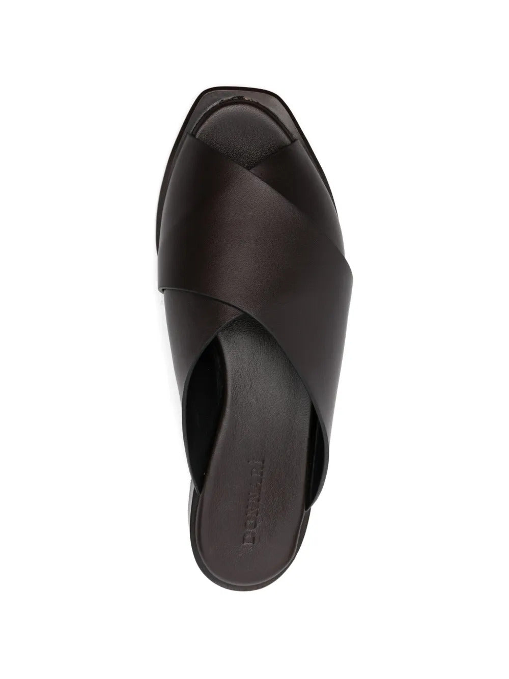 crossover leather sandals