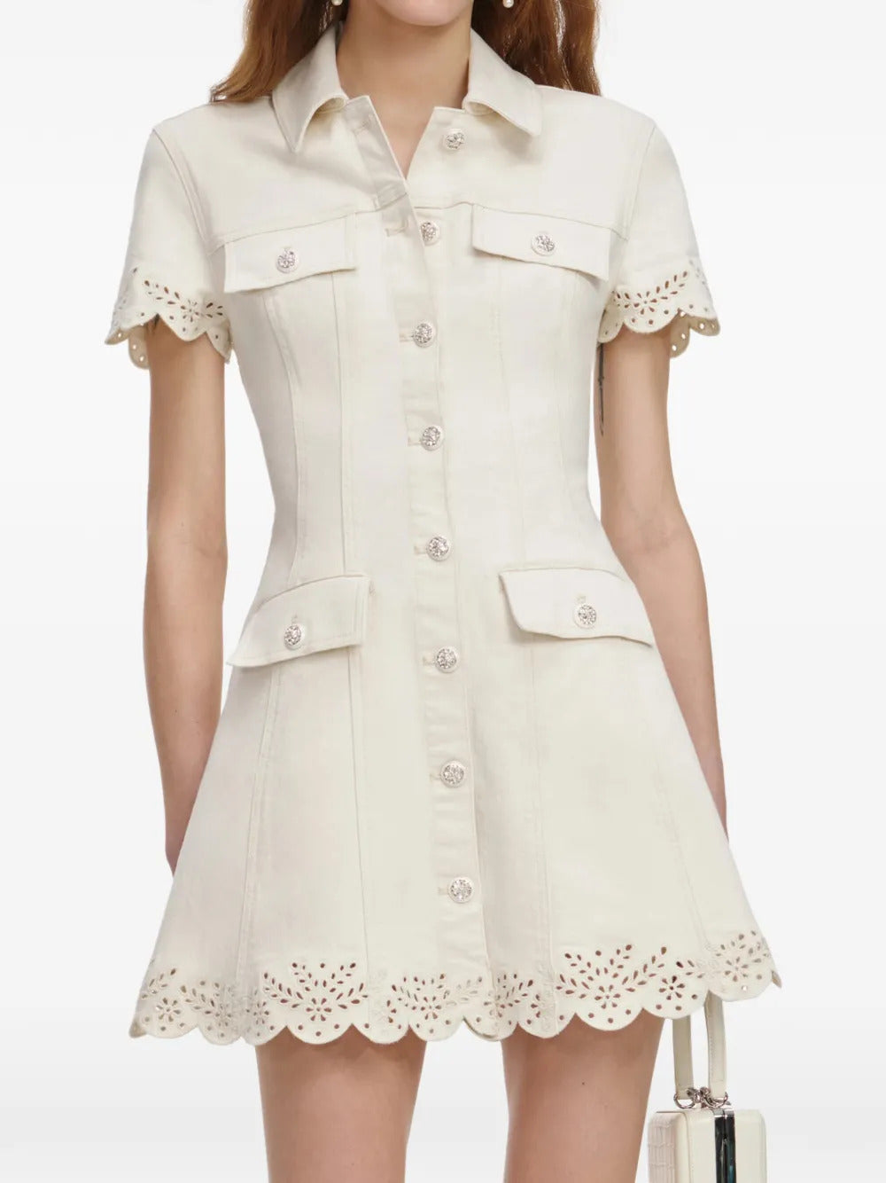 jewel-embellished mini dress