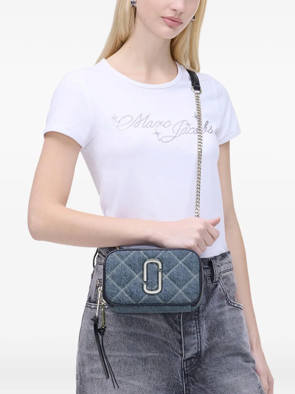 Borsa The Quilted Denim Chain Snapshot